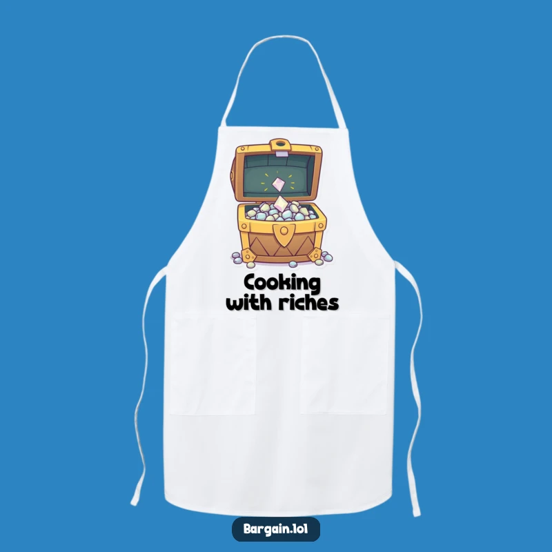 Funny Treasure Gem Apron - Kitchen Fun for Bakers, Protects Clothes, Ideal Funny Gift