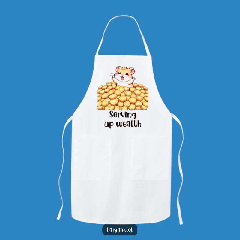 Funny Hamster Coin Dive Apron - Kitchen Riches & Hilarious Chef Gift