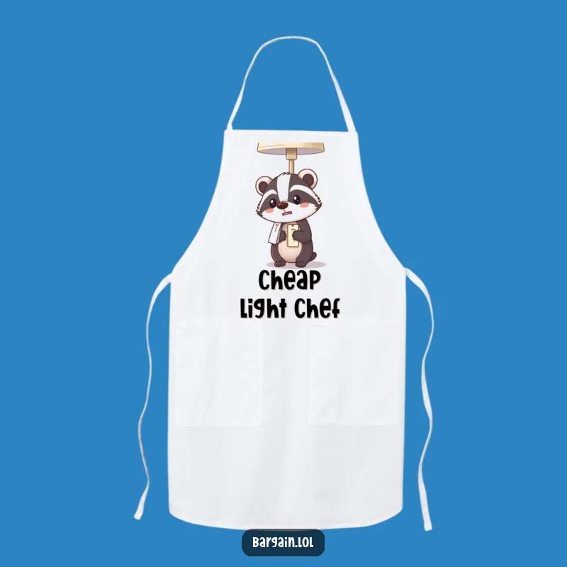 Funny Kawaii Badger Apron: Cook with Bargain Hunter's Joy