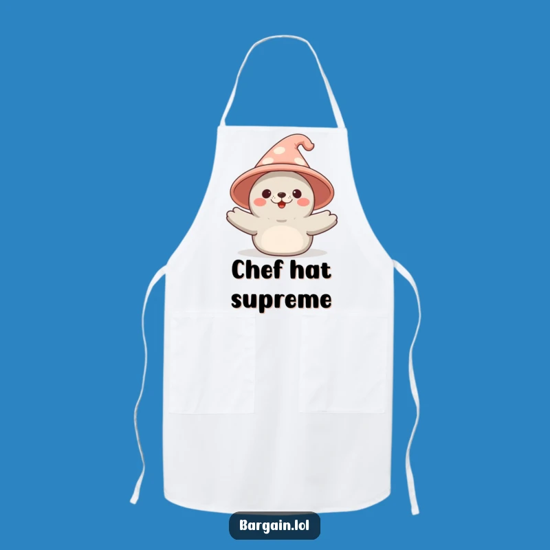 Funny Kawaii Seal Apron: Cook with Comedy and a Giant Hat