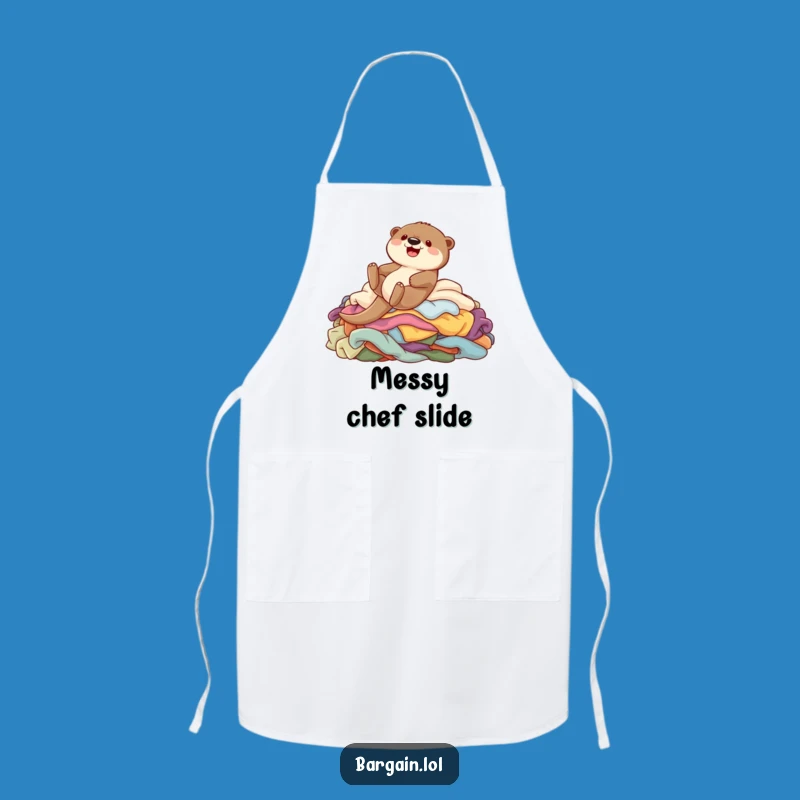 Funny Otter Laundry Apron: Humorous Kitchen Wear for Messy Fun