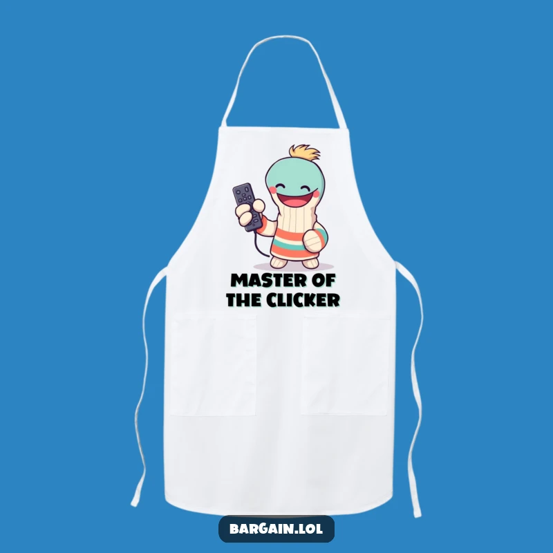 Funny Sock Puppet Remote Control Apron: Cook with Comedy, Perfect Funny Gift for Chefs