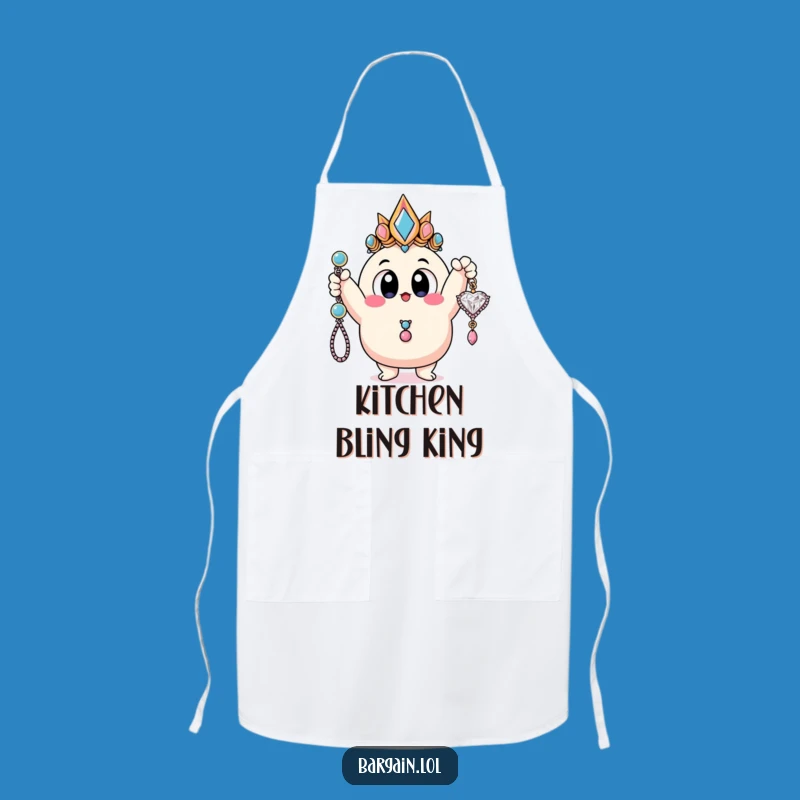 Funny Sparkle Apron: Blob Character Chef, Hilarious Kitchen Gift