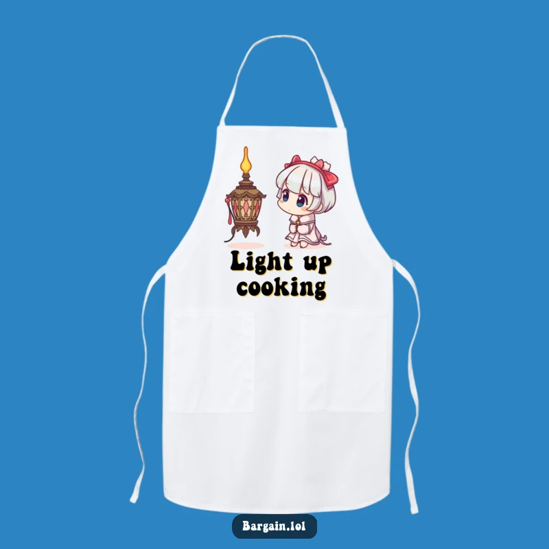 Funny Chef Apron: Curious Lamp Character - Bizarre Design, Intriguing Cooking, Funny Gift