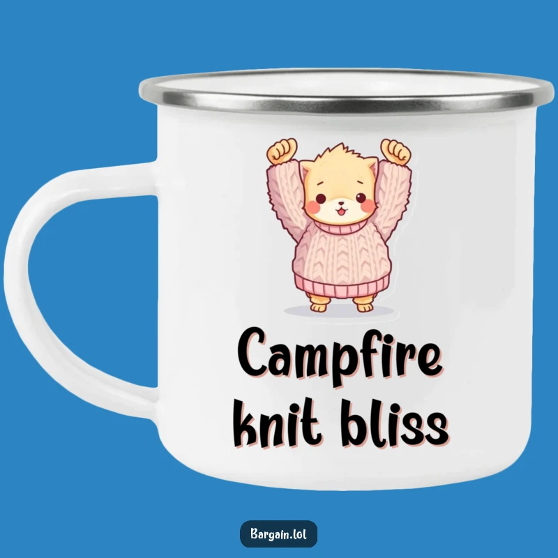 Funny Cozy Camp Mug: Fuzzy Friend's Sweater Find, Outdoor Humor Gift