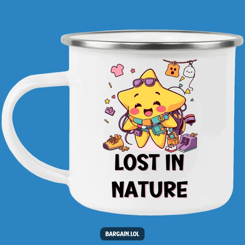 Durable Funny Star Thrift Mug: Humorous Outdoor Companion for Shoppers