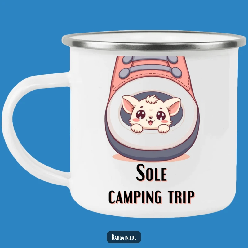 Funny Creature Shoe Peek Camping Mug - Adventure Fuelled by Humor!