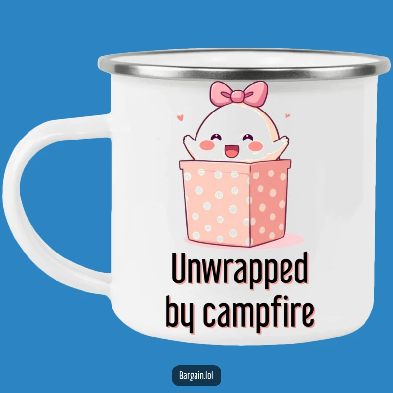 Funny Blob Camp Mug: Cheerful Burst Out, Outdoor Humor Gift