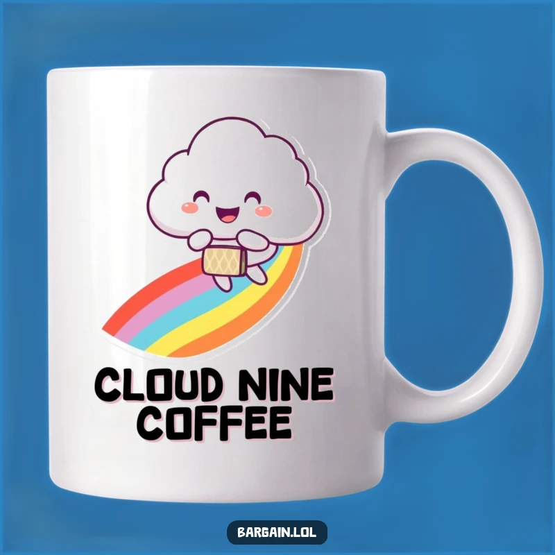 Funny Cloud Mug: Rainbow Journey, Perfect Funny Gift For Dreamers!