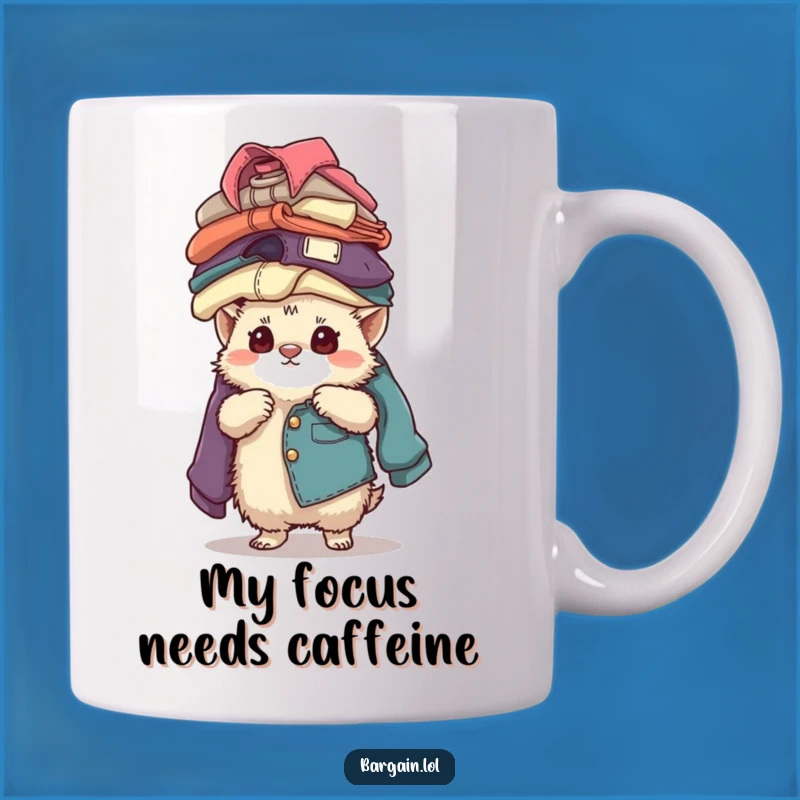 Funny Creature Balancing Clothes Mug: Vintage Fashion Humor Gift