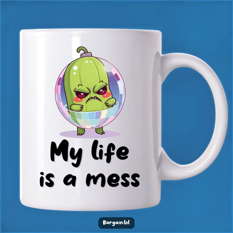 Funny Grumpy Pickle Disco Ball Mug: A Hilarious Gift for Pickle Lovers