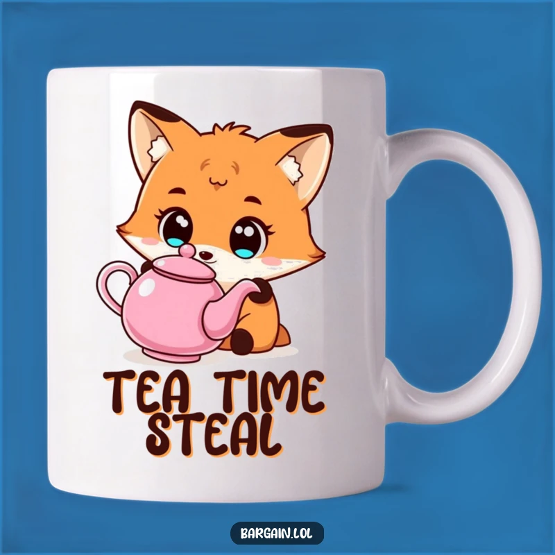 Funny Kawaii Fox Mug: Admiring Low-Priced Teapot Gift