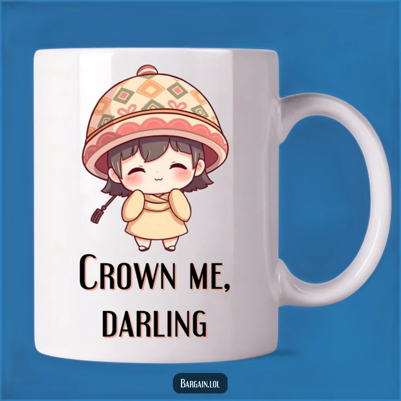 Funny Oversized Hat Shy Smile Mug - Quirky Fashion Gift