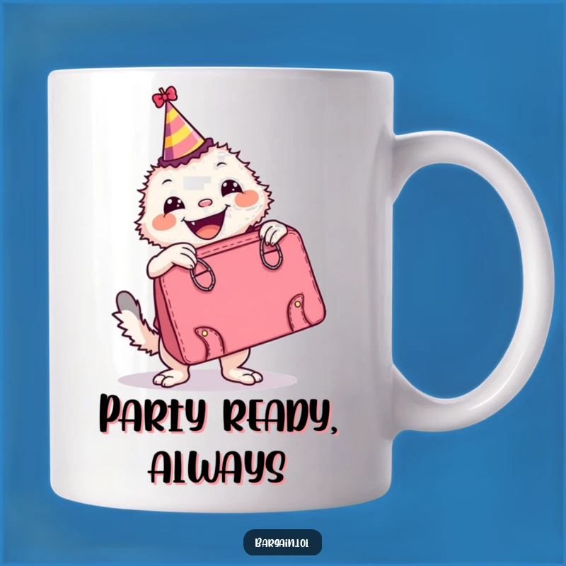 Funny Party Creature Mug: Retro Handbag Fun - Delightful Gift for Fashion Lovers