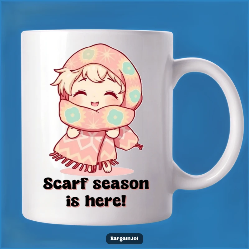 Funny Radiant Smile Admiring Large Scarf Mug - Unique Funny Gift Idea