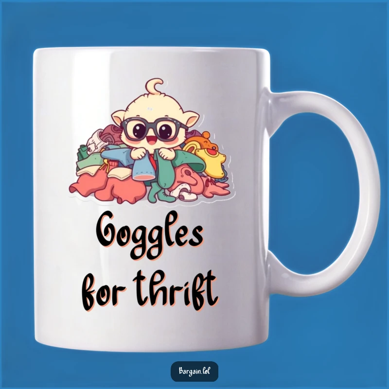 Funny Thrifting Creature Mug: Bookish Style Hunter, Hilarious Gift for Shoppers