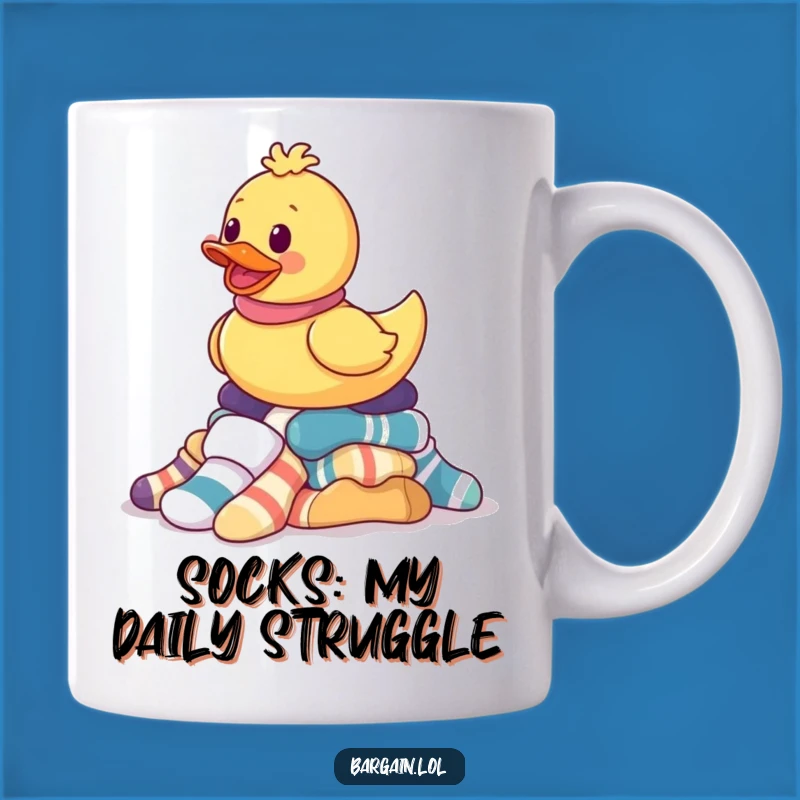 Funny Rubber Ducky Sock Mug - Hilarious Laundry Day Gift for Anyone