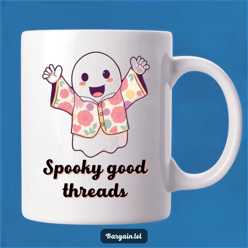 Funny Kawaii Ghost Vintage Shirt Mug: Spooky Cute Fashion Fan Gift