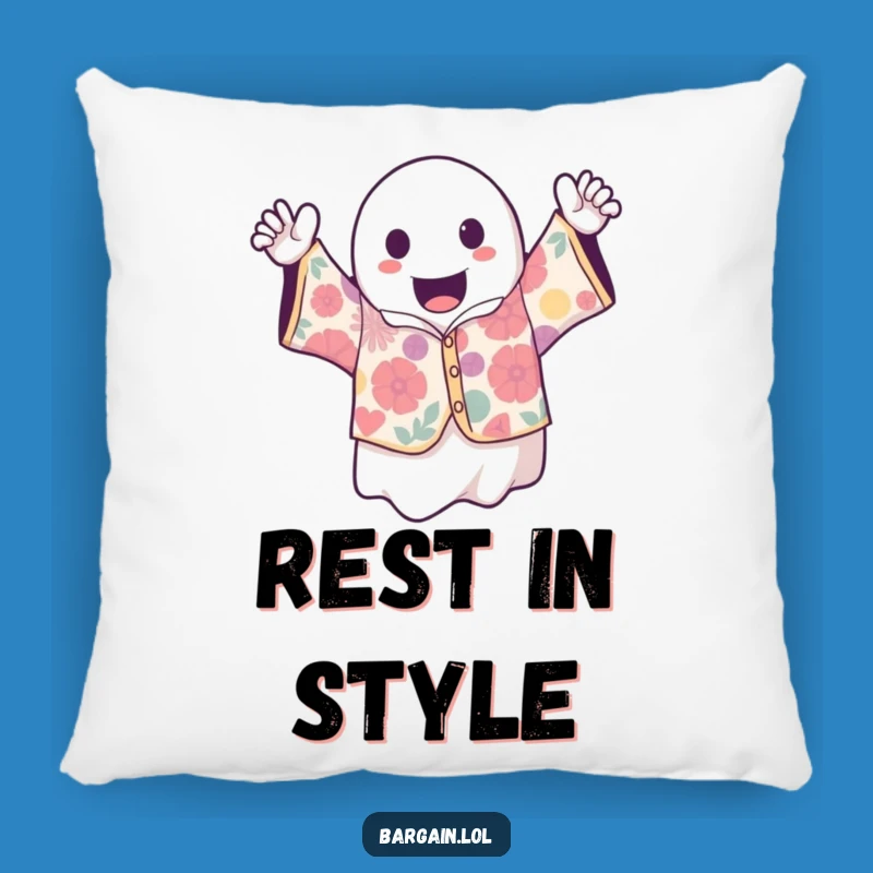 Cozy Funny Kawaii Ghost Pillow: Spooky Vintage Fashion Accent Gift