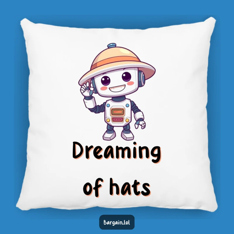 Comfy Funny Robot Hat Pillow: Soft Cushion for Giggle-Inducing Relaxation