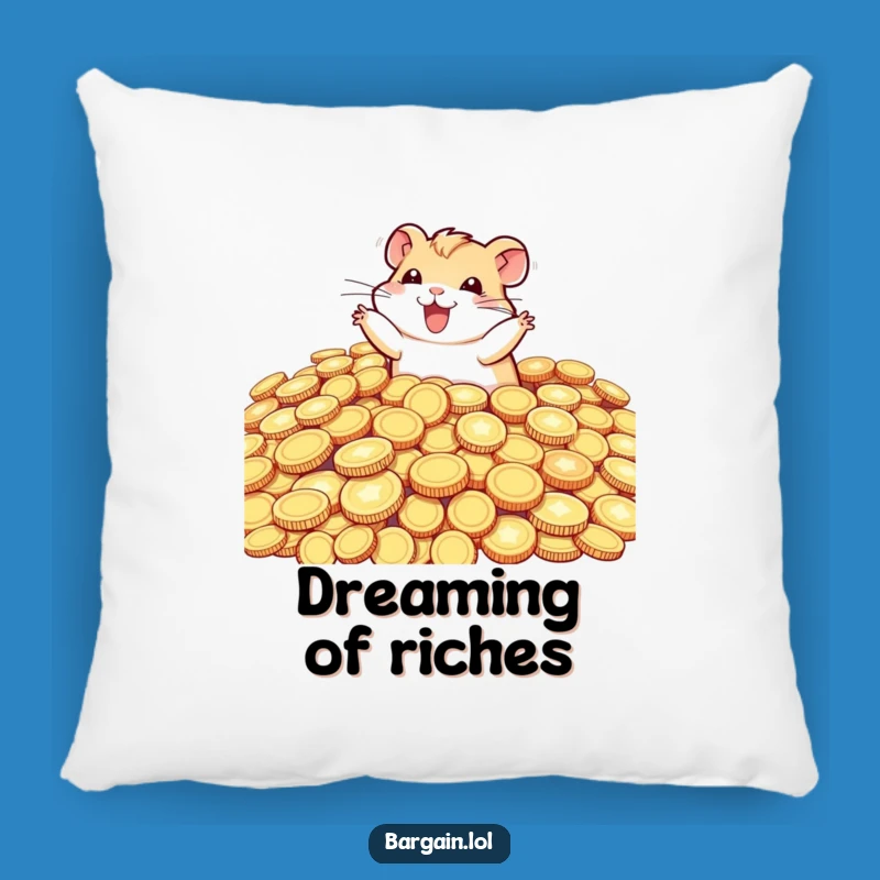 Funny Hamster Coin Dive Pillow - Cozy Comfort & Hilarious Accent Gift