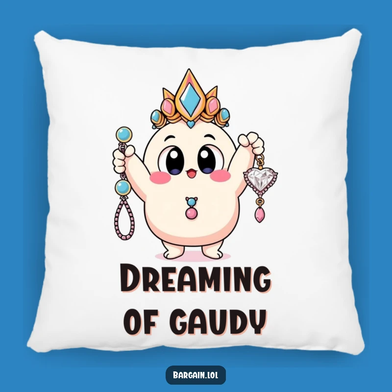 Funny Bling Pillow: Blob Character Cushion, Comfy Hilarious Accent