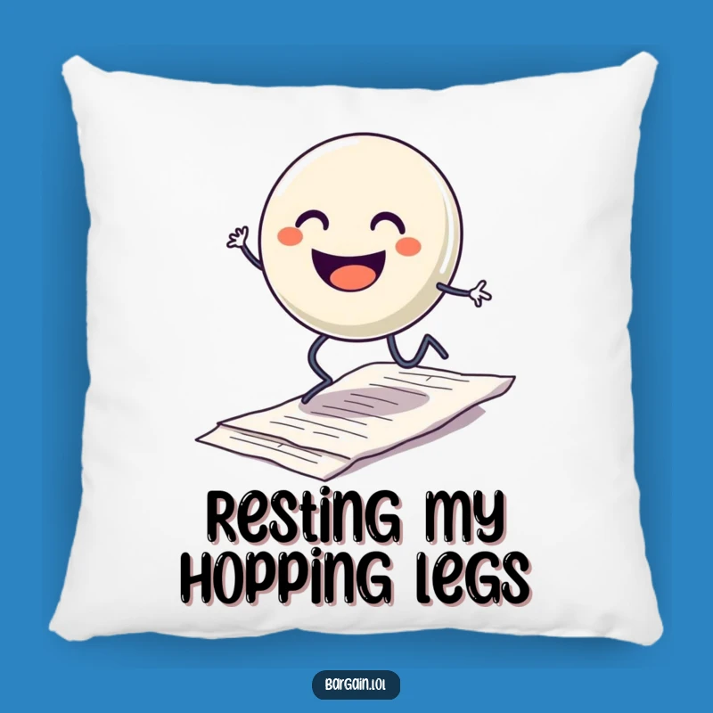 Funny Hopping Button Pillow: Snuggle Up with This Hilarious, Cheerful Character's Comfy Presence!