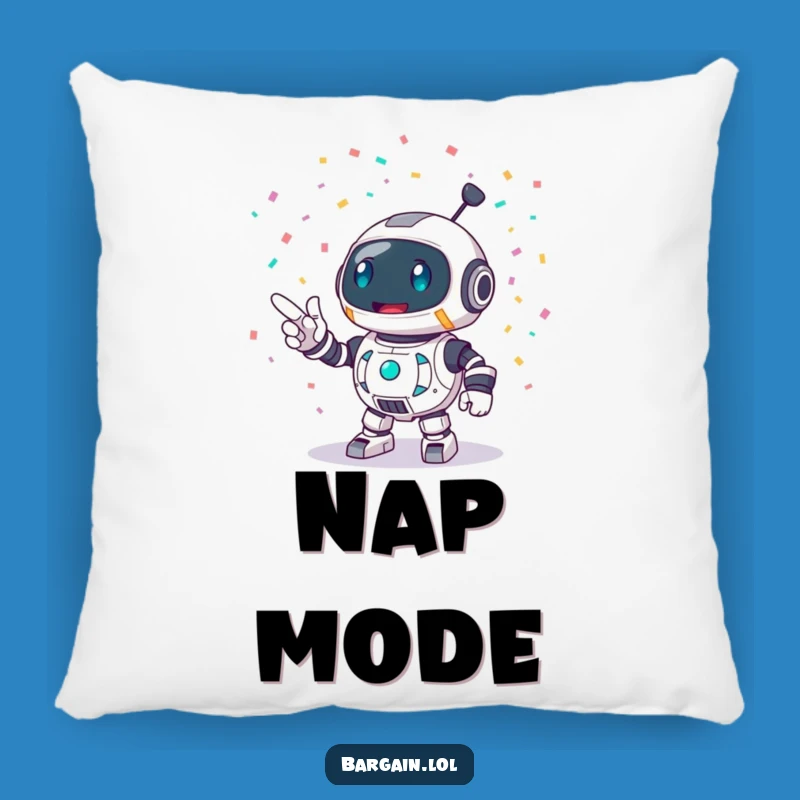 Funny Robot Party Pillow: Soft Confetti Robot Comfort, Cozy Funny Gift Accent