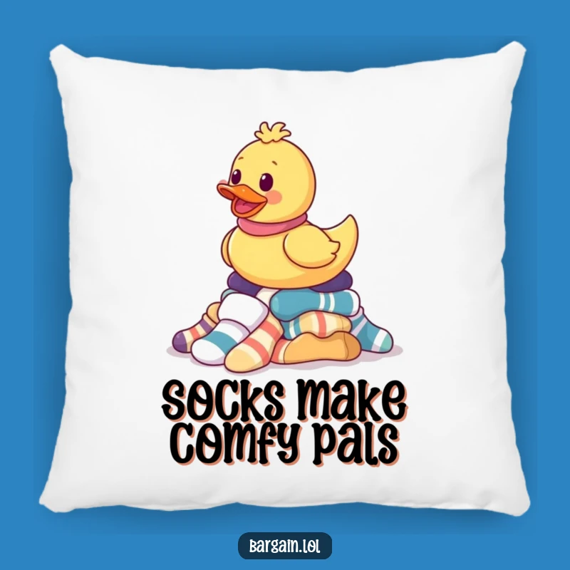 Funny Rubber Ducky Sock Pillow - Cozy Comfort Gift for Laundry Lovers