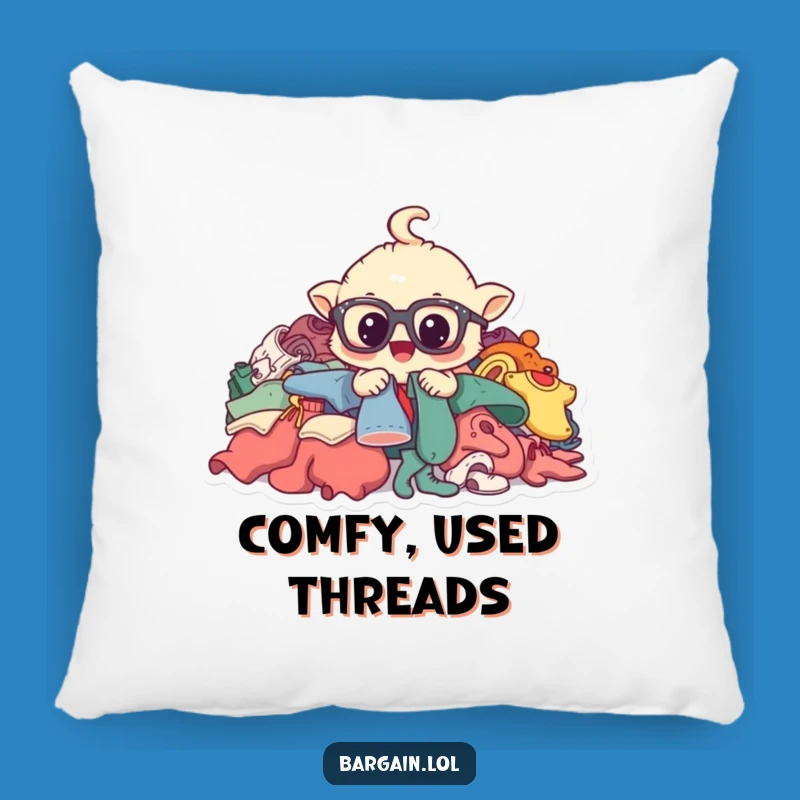 Funny Thrifting Pillow: Creature Cushion, Comfy Hilarious Accent