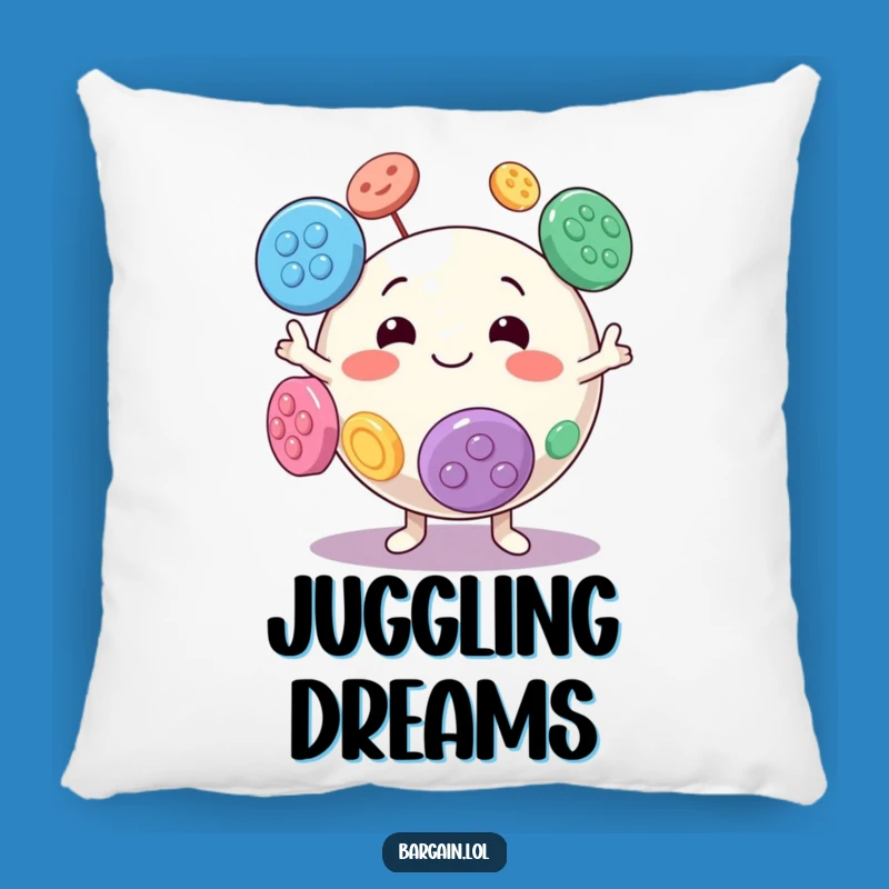 Funny Button Juggling Pillow - Cozy Comfort with a Hilarious Design!