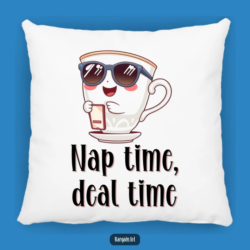 Funny Teacup Sunglasses Pillow: Cozy Comfort with Cool Savings