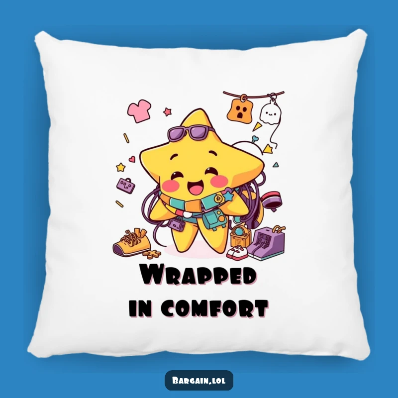 Comfy Funny Star Thrift Pillow: Soft Cushion for Cozy Laughs
