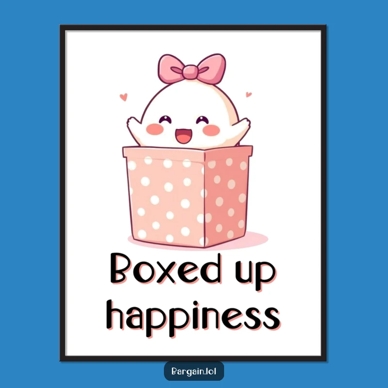 Funny Blob Surprise Print: Cheerful Burst Out, Instant Humor Art