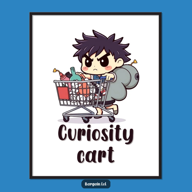 Funny Collector's Quest Digital Art Print - Instant Hilarious Decor