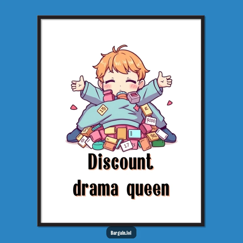 Funny Discount Clothing Art Print - Absurd Fashion Home Decor Gift