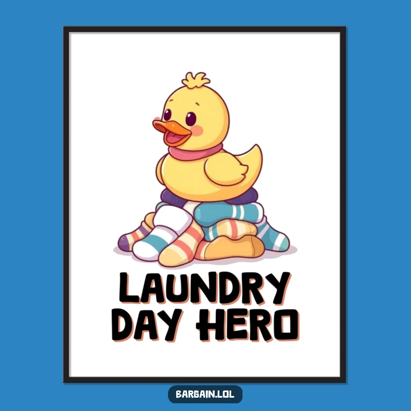 Funny Rubber Ducky Sock Digital Print - Instant Humorous Art Gift