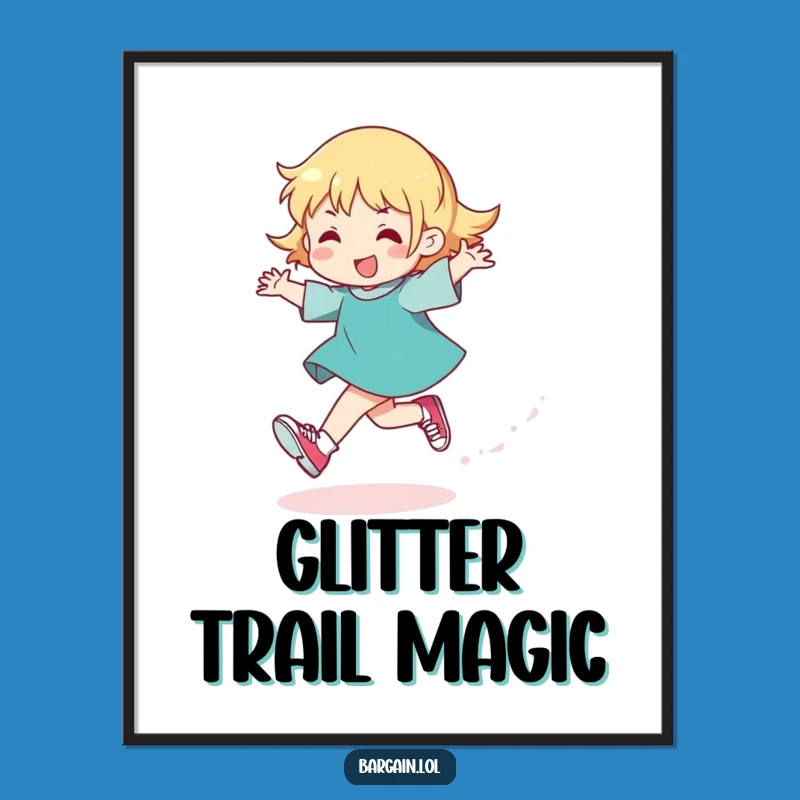 Funny Glitter Shoes Digital Art: Instant Joyful Decor with Sparkling Charm