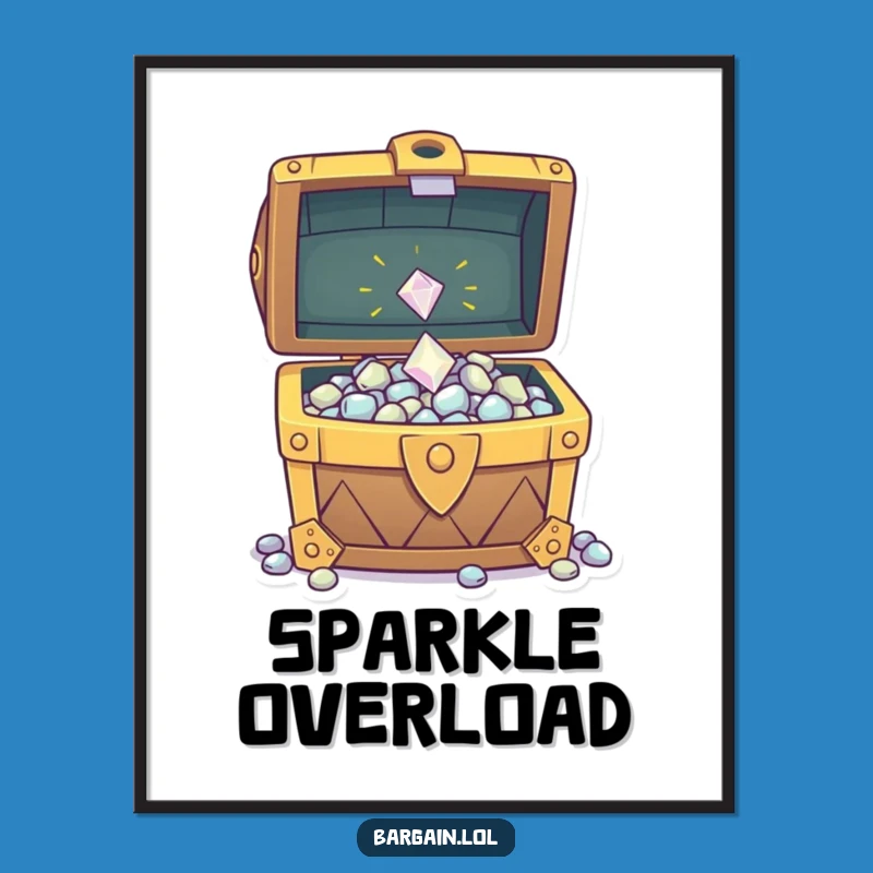 Funny Treasure Gem Digital Art - Instant Download Sparkle, Decorate with Magic, Perfect Funny Gift