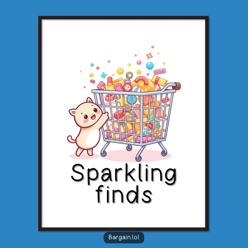 Funny Bargain Hunter Digital Art: Tiny Creature Treasure Decor