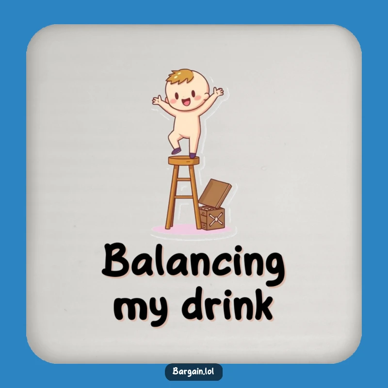 Funny Treasure Coaster: Protect Surfaces with This Cartoony Figure's Quest!