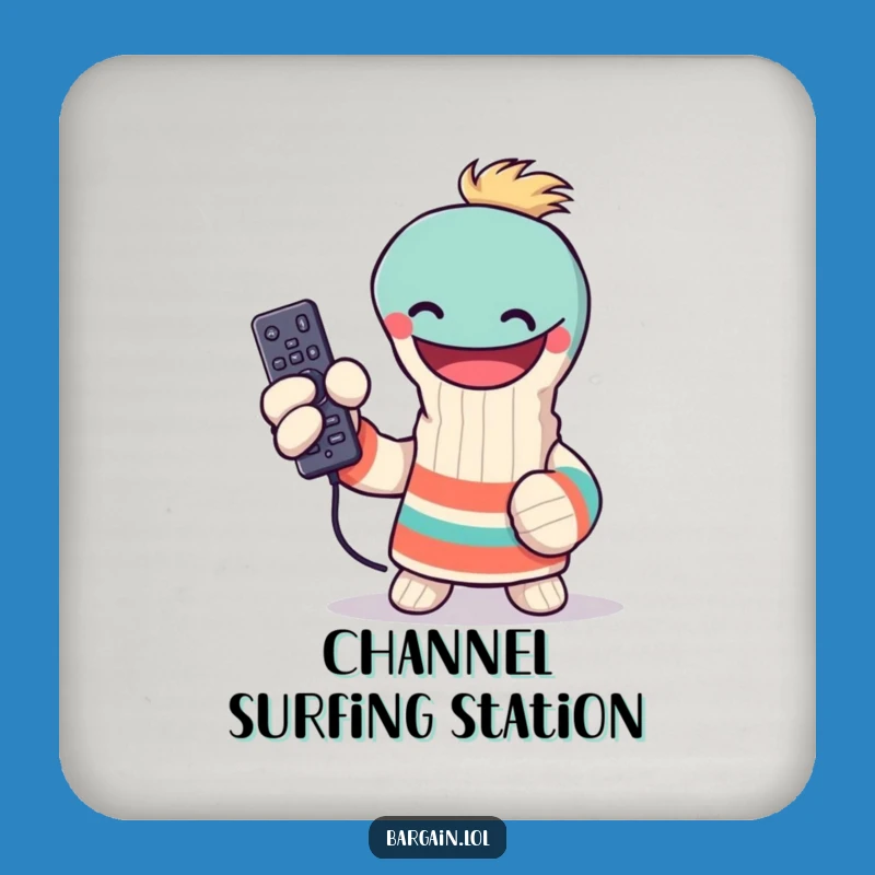 Funny Sock Puppet Remote Control Coaster: Protect Surfaces with Humor, Unique Funny Gift