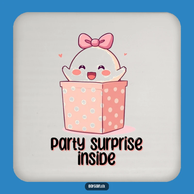 Funny Blob Coaster: Cheerful Burst Out, Tabletop Humor Gift