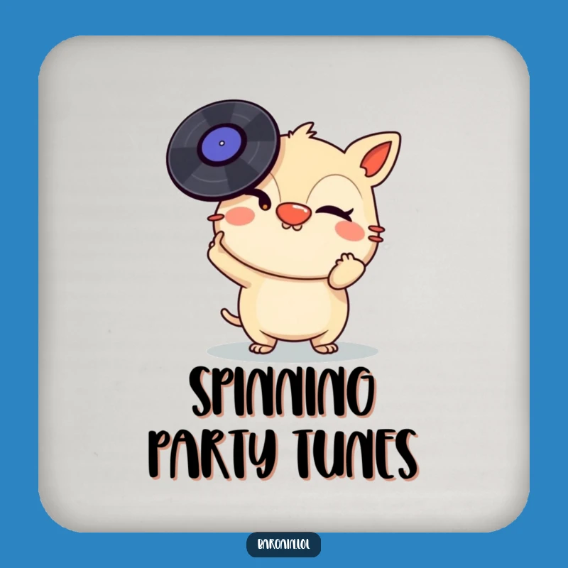 Funny Coaster Set: Creature Balancing Vinyl - Protect Your Surfaces Humorous