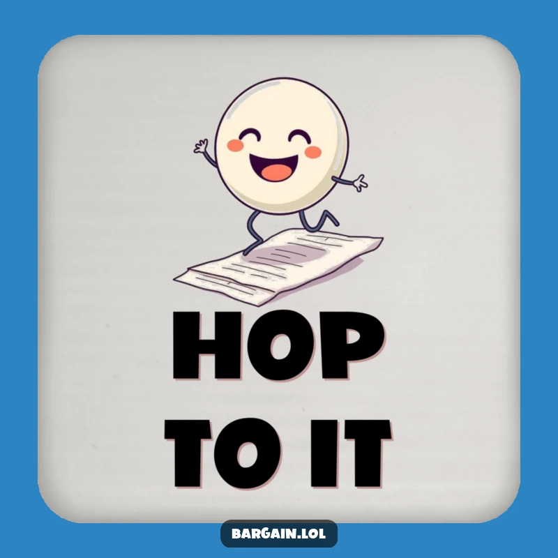 Funny Hopping Button Coasters: Protect Your Surfaces with This Hilarious, Cheerful Character's Flair!