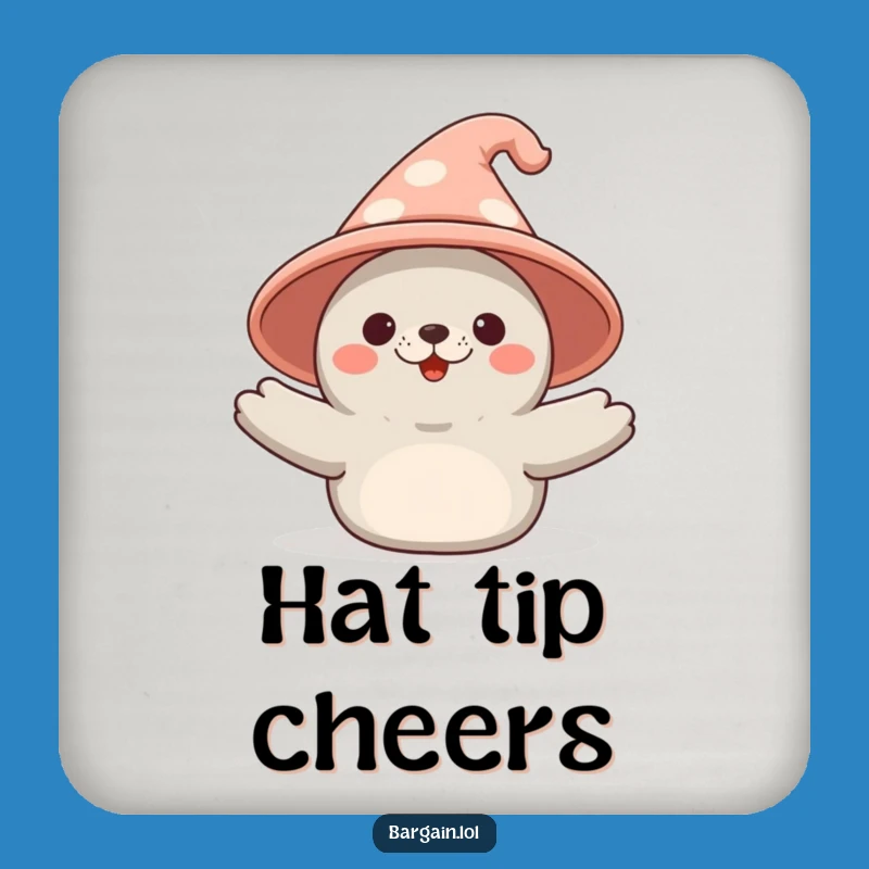 Funny Kawaii Seal Drink Coaster: Protect Surfaces with Humor