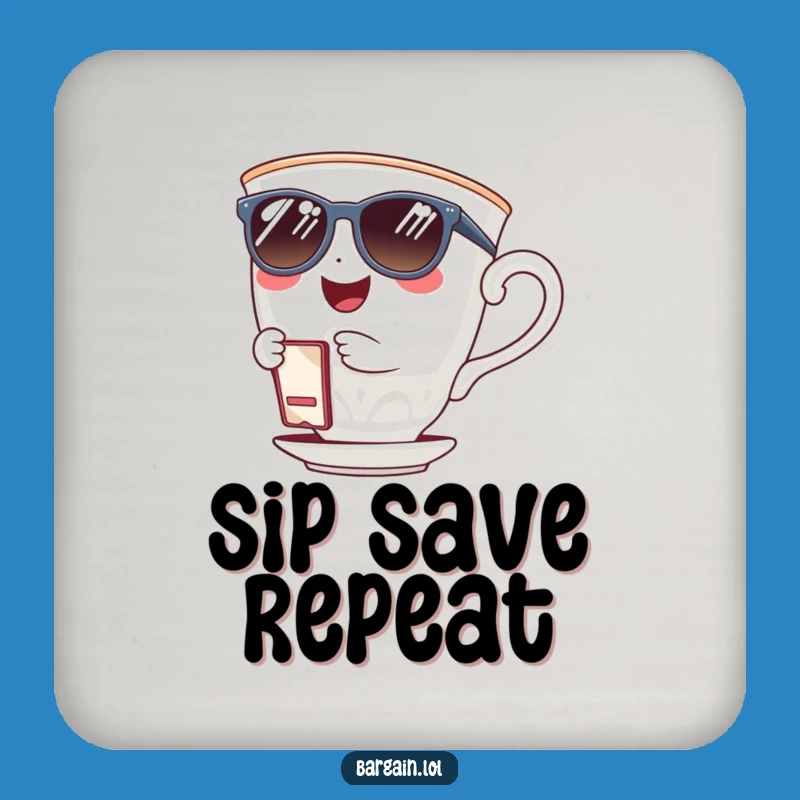 Funny Teacup Sunglasses Coaster: Protect Surfaces with Cool Critter Charm