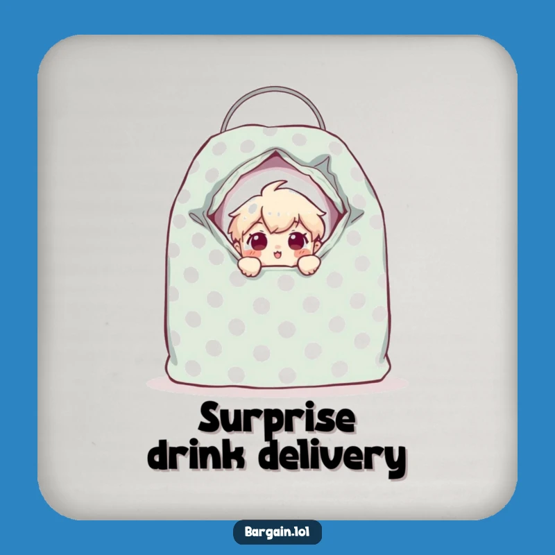 Funny Thrift Coaster: Protect Surfaces With Tiny Character Surprise