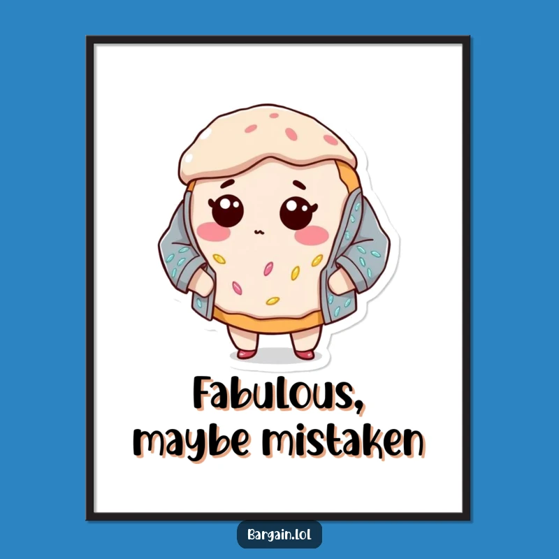 Funny Bewildered Donut Sequin Jacket Poster - Hilarious Wall Art & Perfect Gift