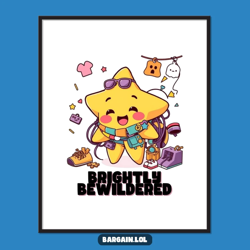 Funny Star Thrift Rainbow Poster: Whimsical Wall Art for Charming Spaces